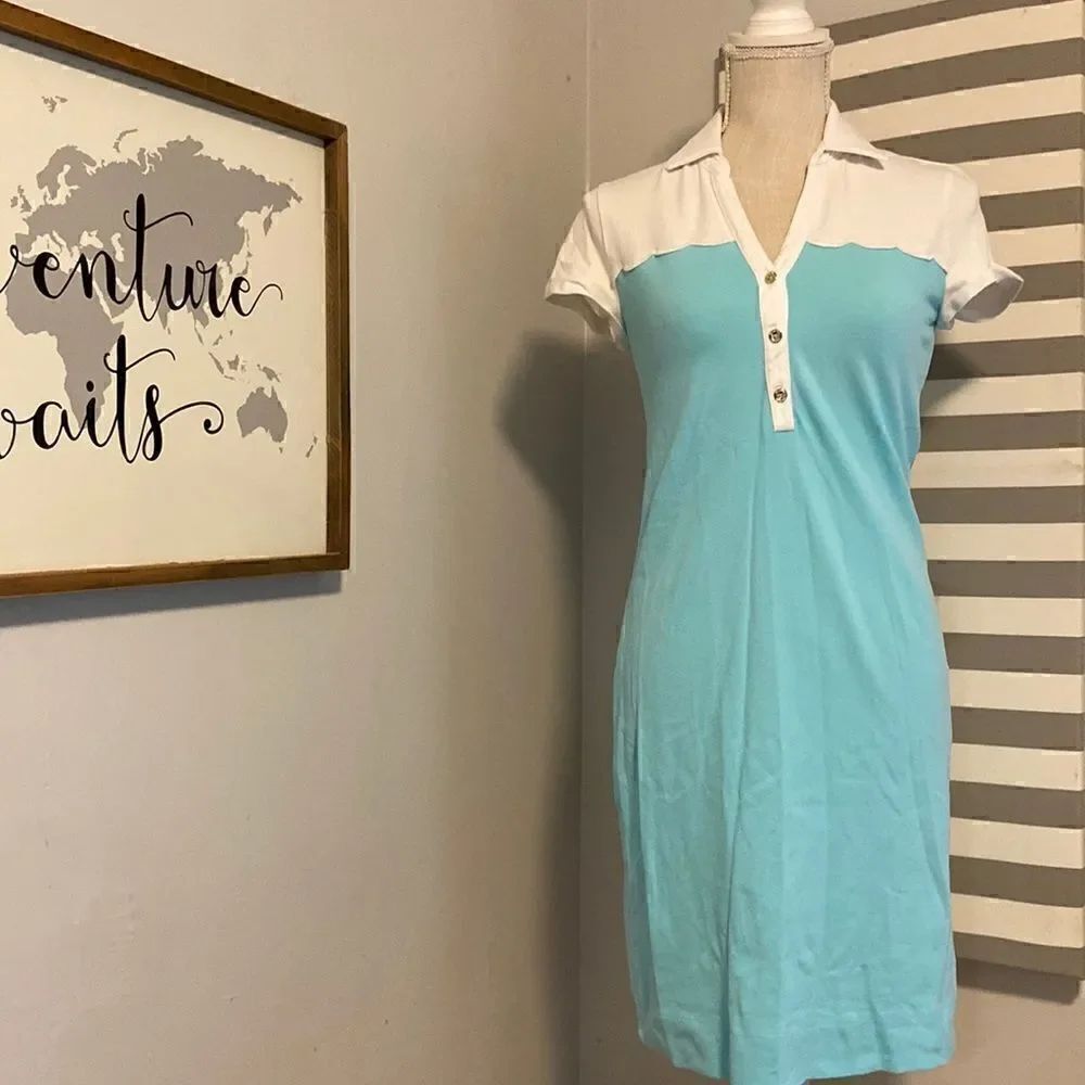 Lilly Pulitzer Blue Ibiza Tonda Polo Dress Size XS